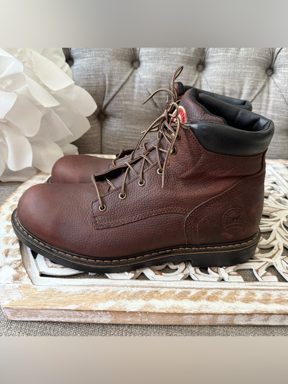 Irish Setter by Red Wing Men's Dark Brown Leather Lace-Up Work Boots 14